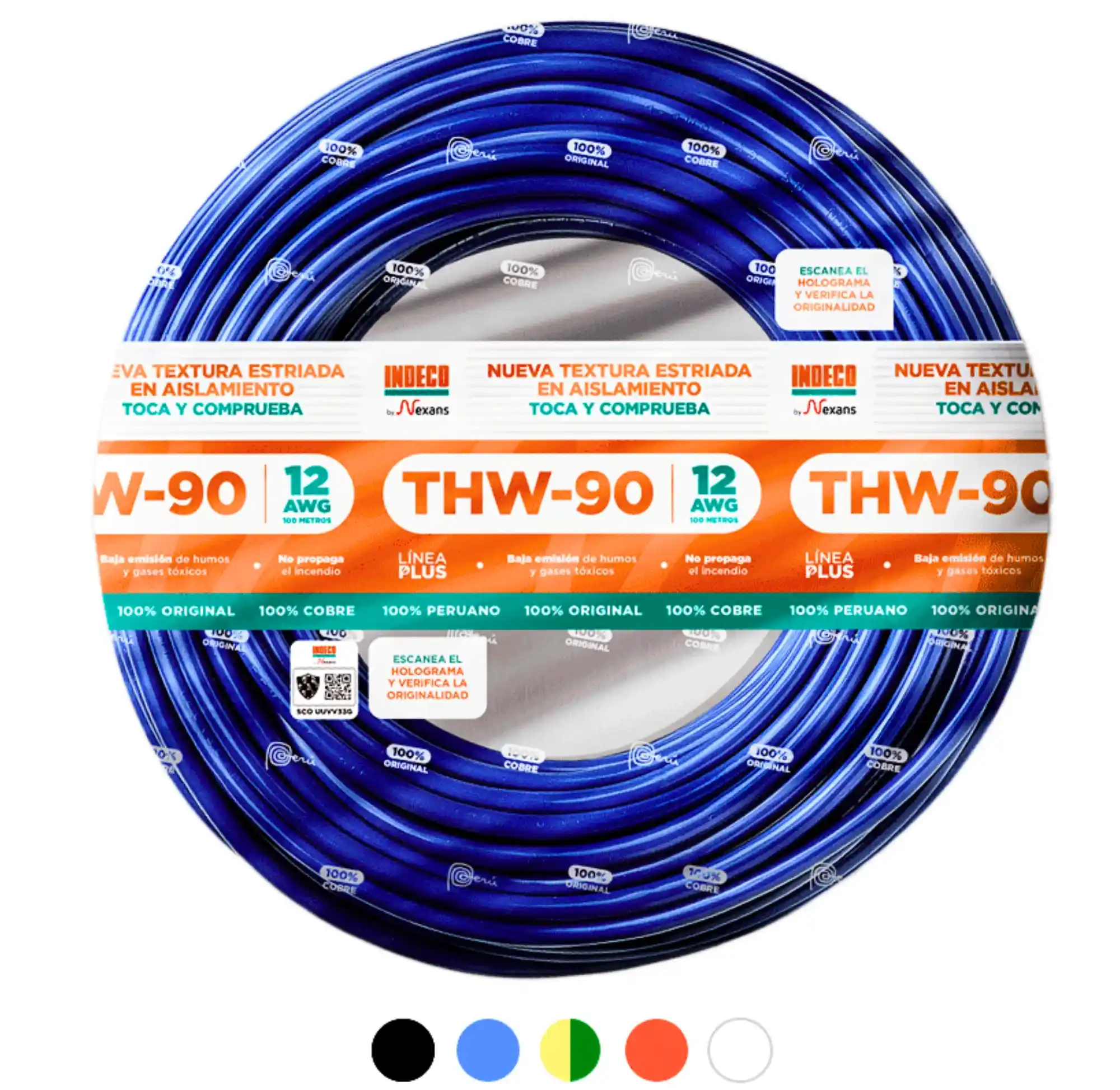 CABLE 12 AWG TW-80 7 HILOS PLUS INDECO