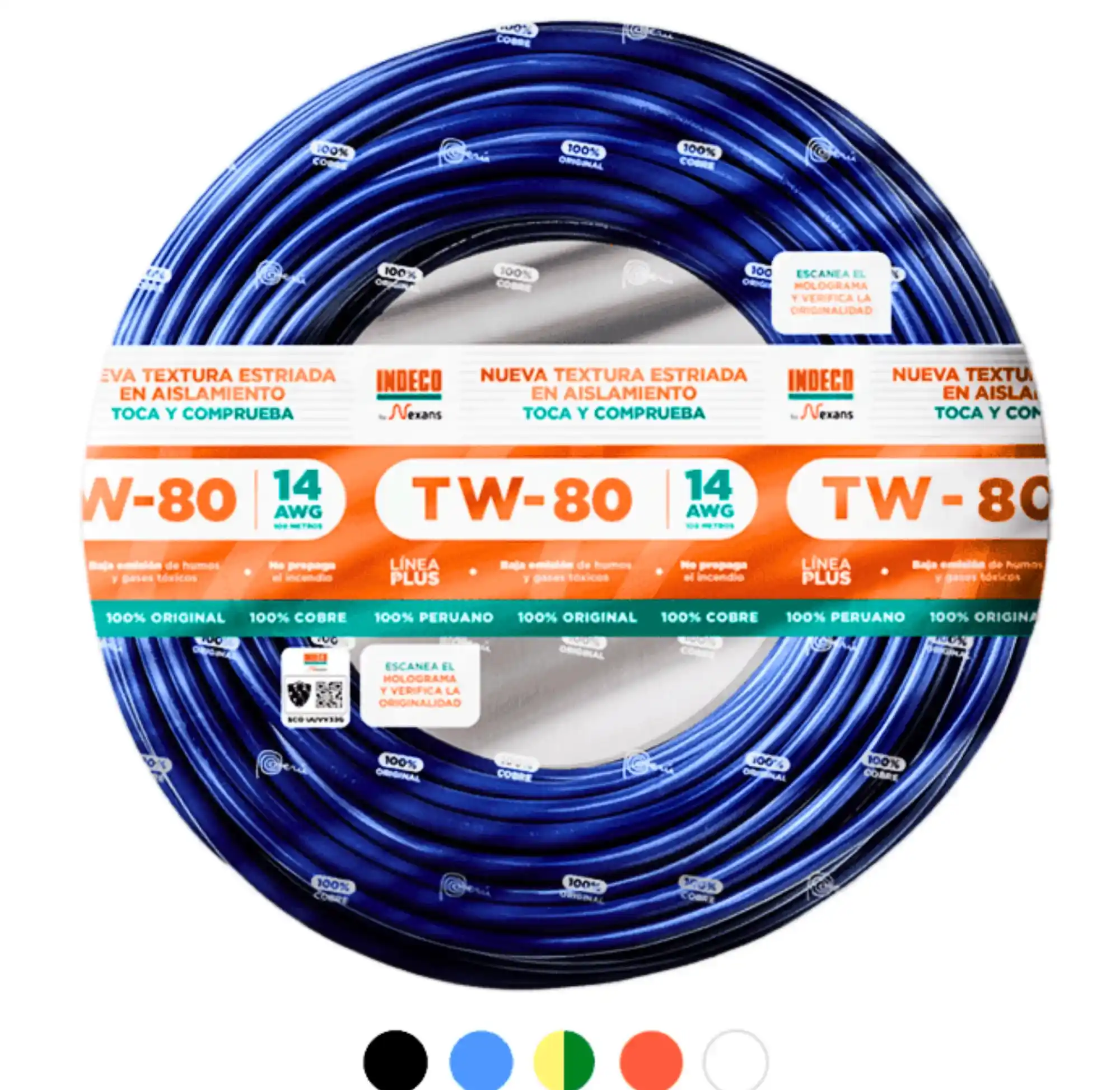 CABLE 14 INDECO AWG TW-80 7 HILOS PLUS