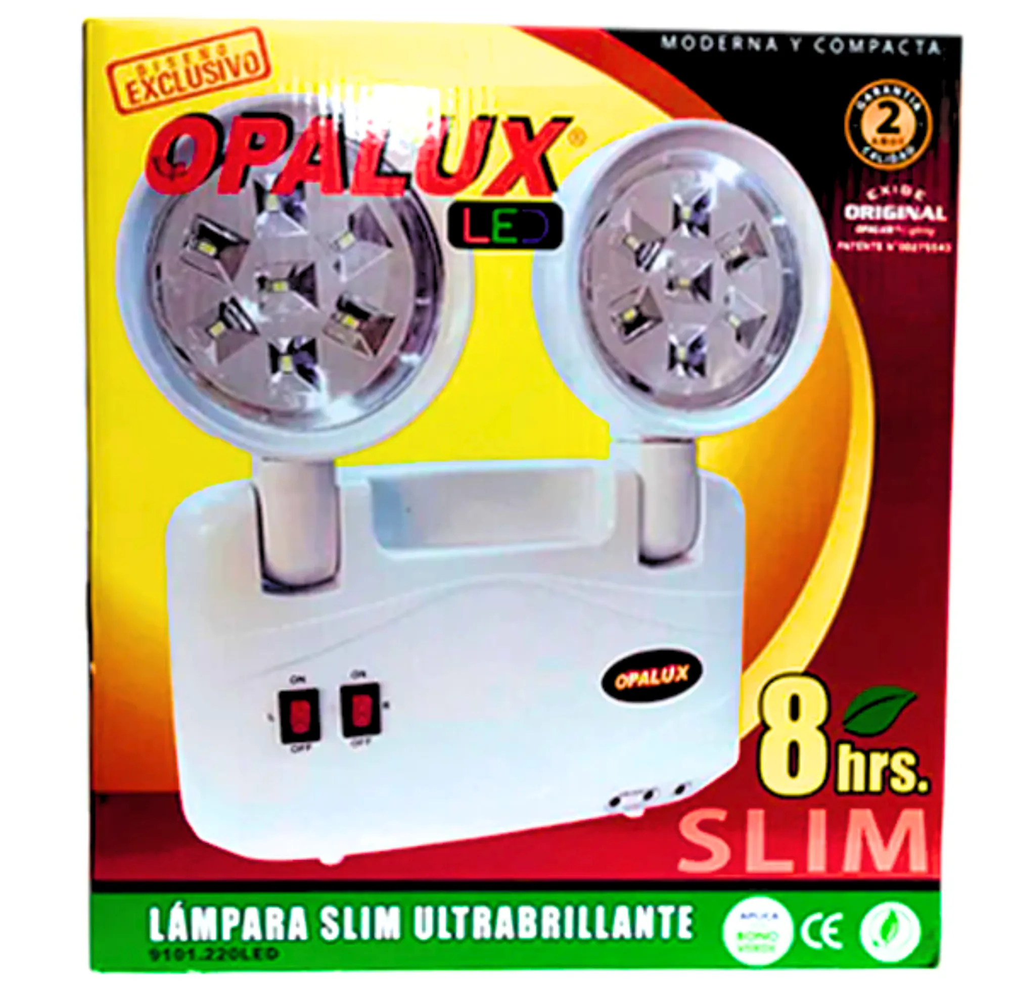 LUZ DE EMERGENCIA OPALUX 8HRS 9101 LED