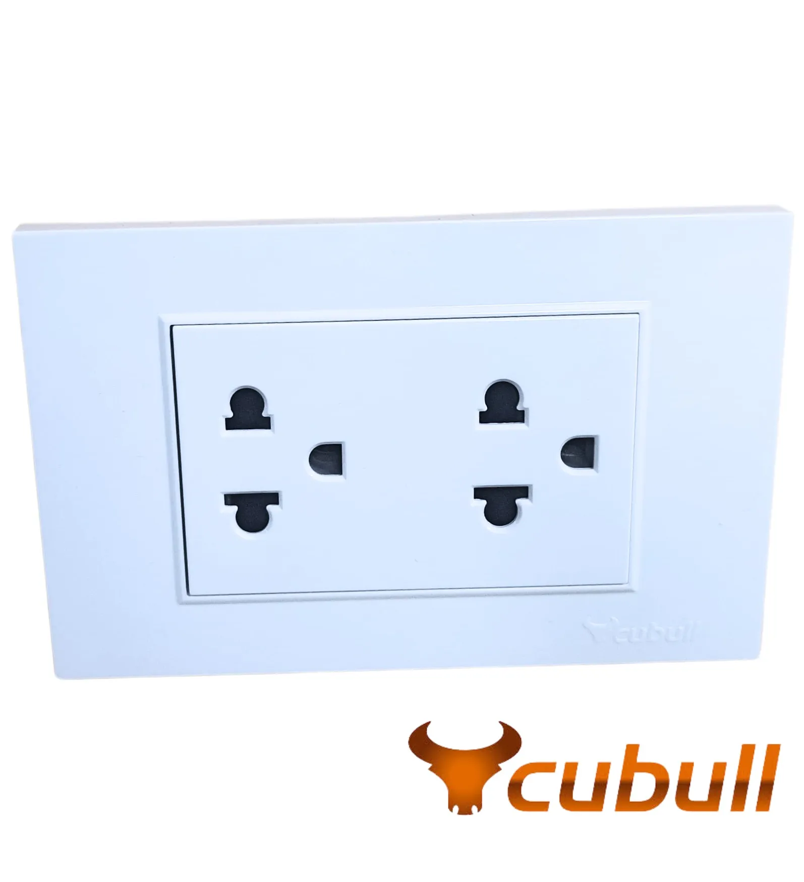 TOMACORRIENTE DOBLE CUBULL 2P+T BLANCO