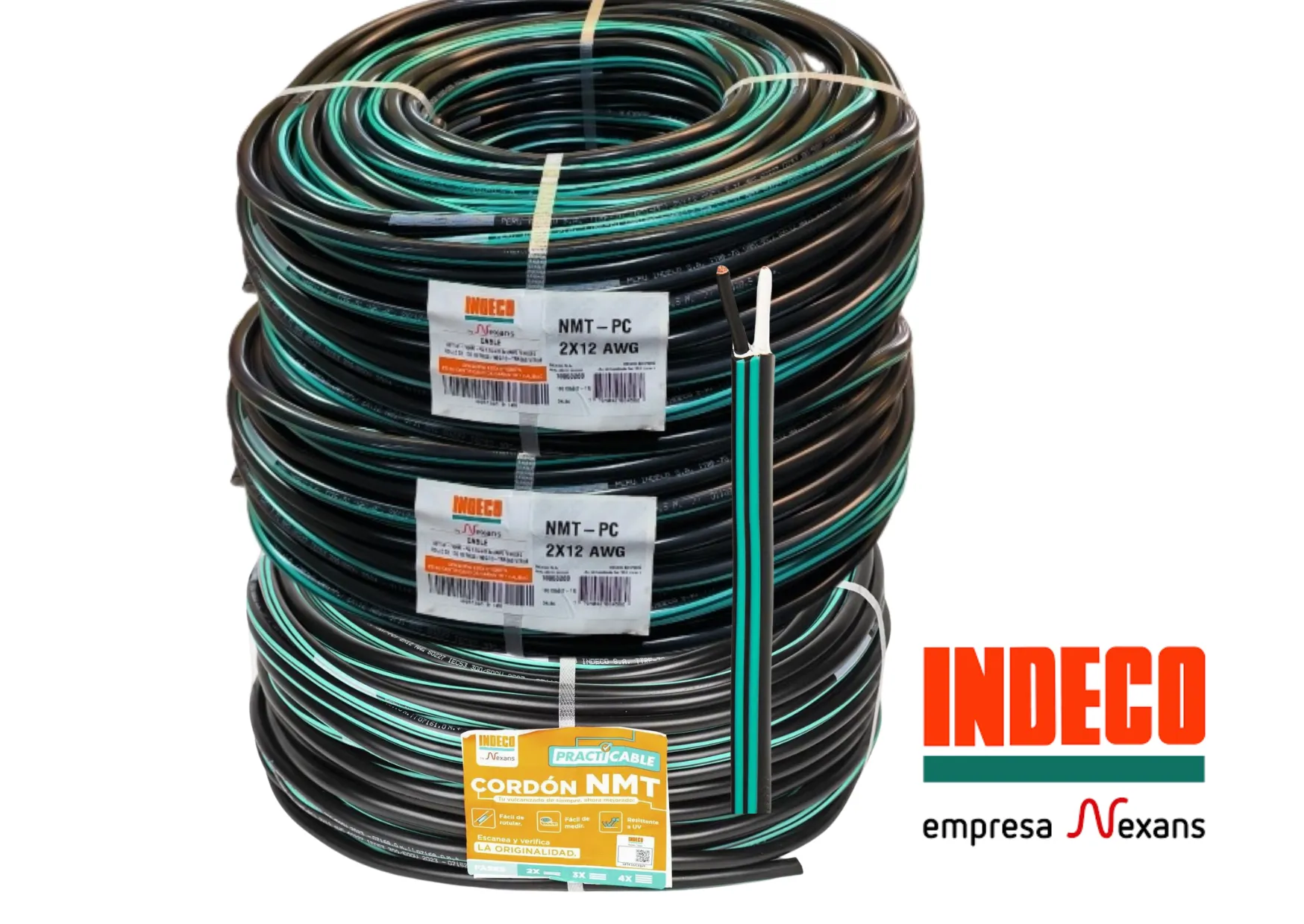 CABLE VULCANIZADO 2X12 AWG INDECO 100MTS 2