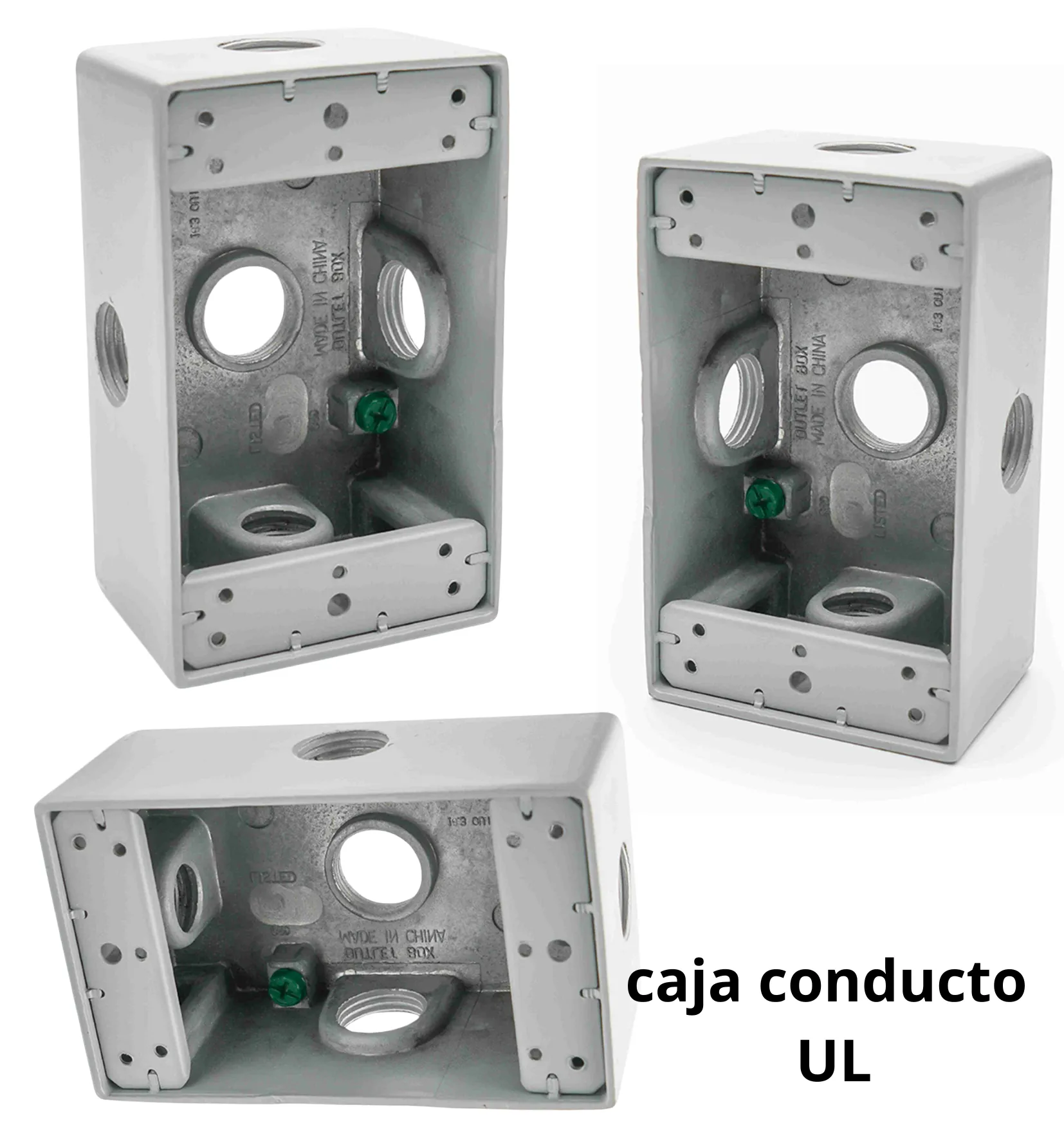 CAJA CONDULET 4X2" RECTANGULAR 3/4 UL 3 SALIDAS - Imagen 2