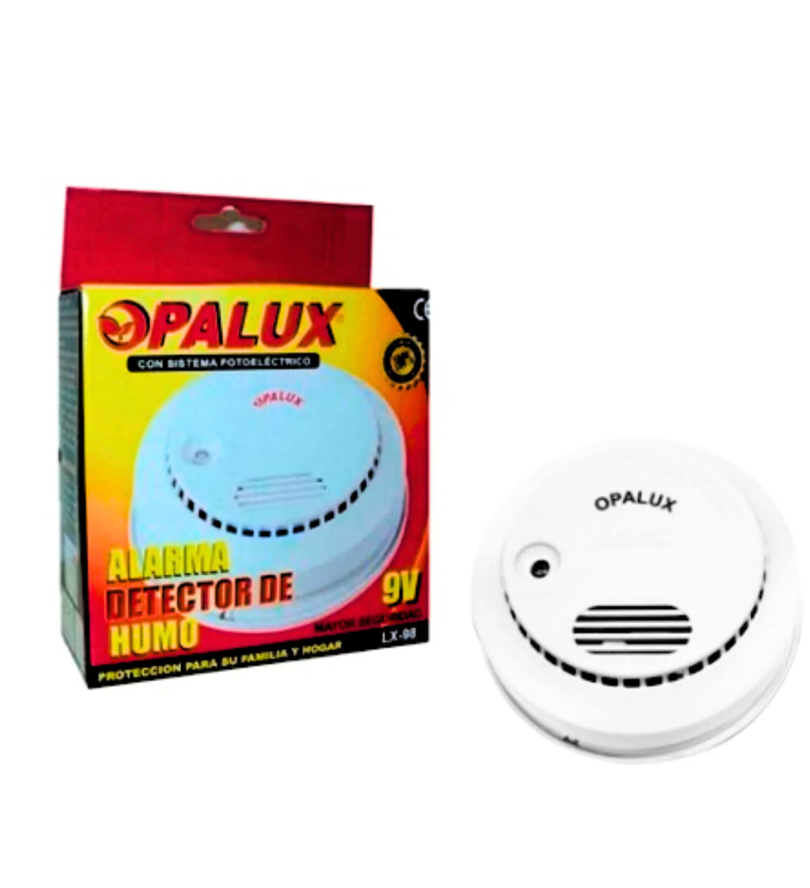 DETECTOR DE HUMO OPALUX A BATERIA 9V - Imagen 2