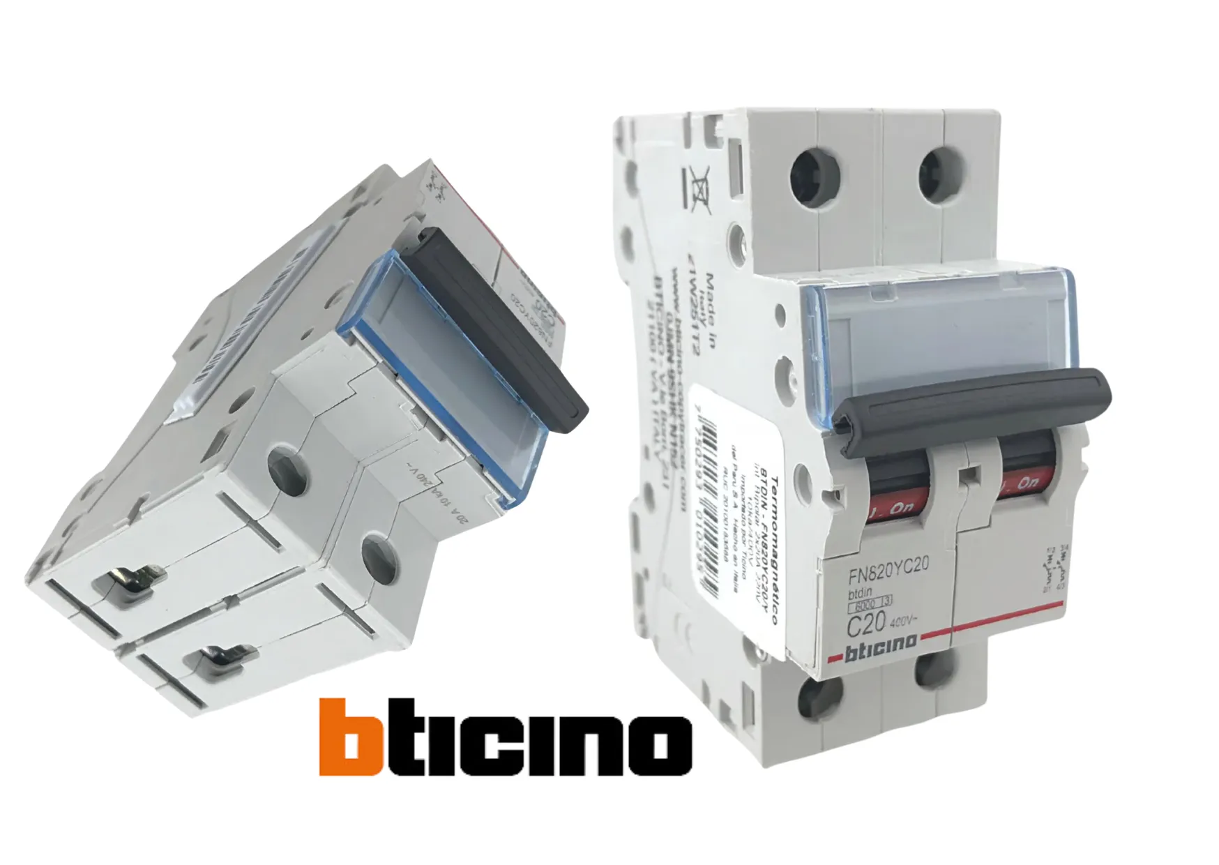 LLAVE TERMICA 20A BTICINO 220V 10kA MONOFASICO - Imagen 2