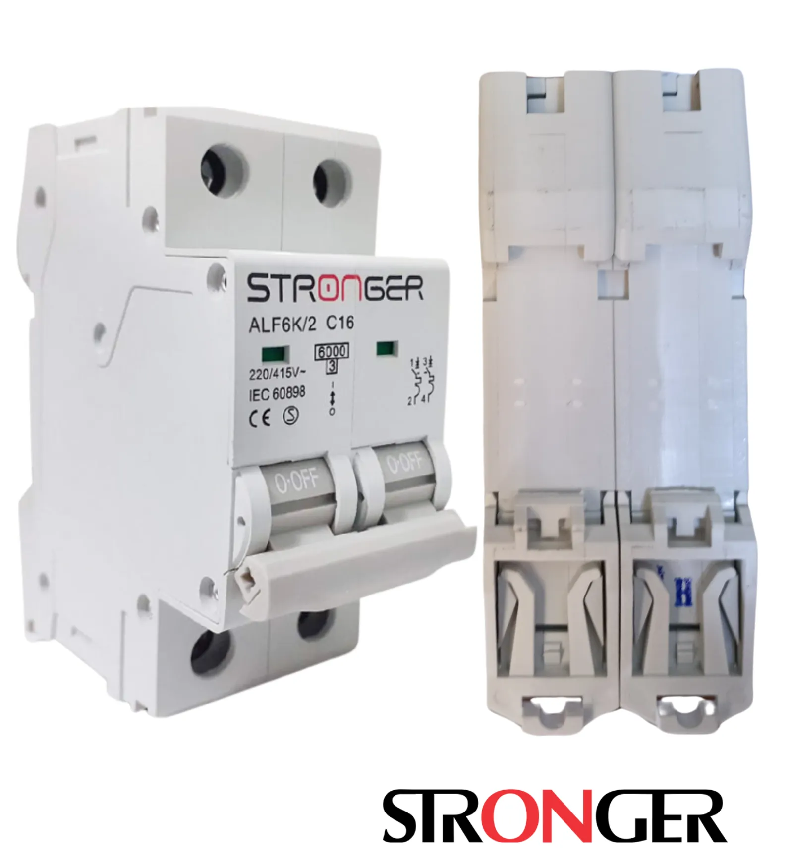 LLAVE TERMICA 2X16A STRONGER ALPHA - Imagen 2
