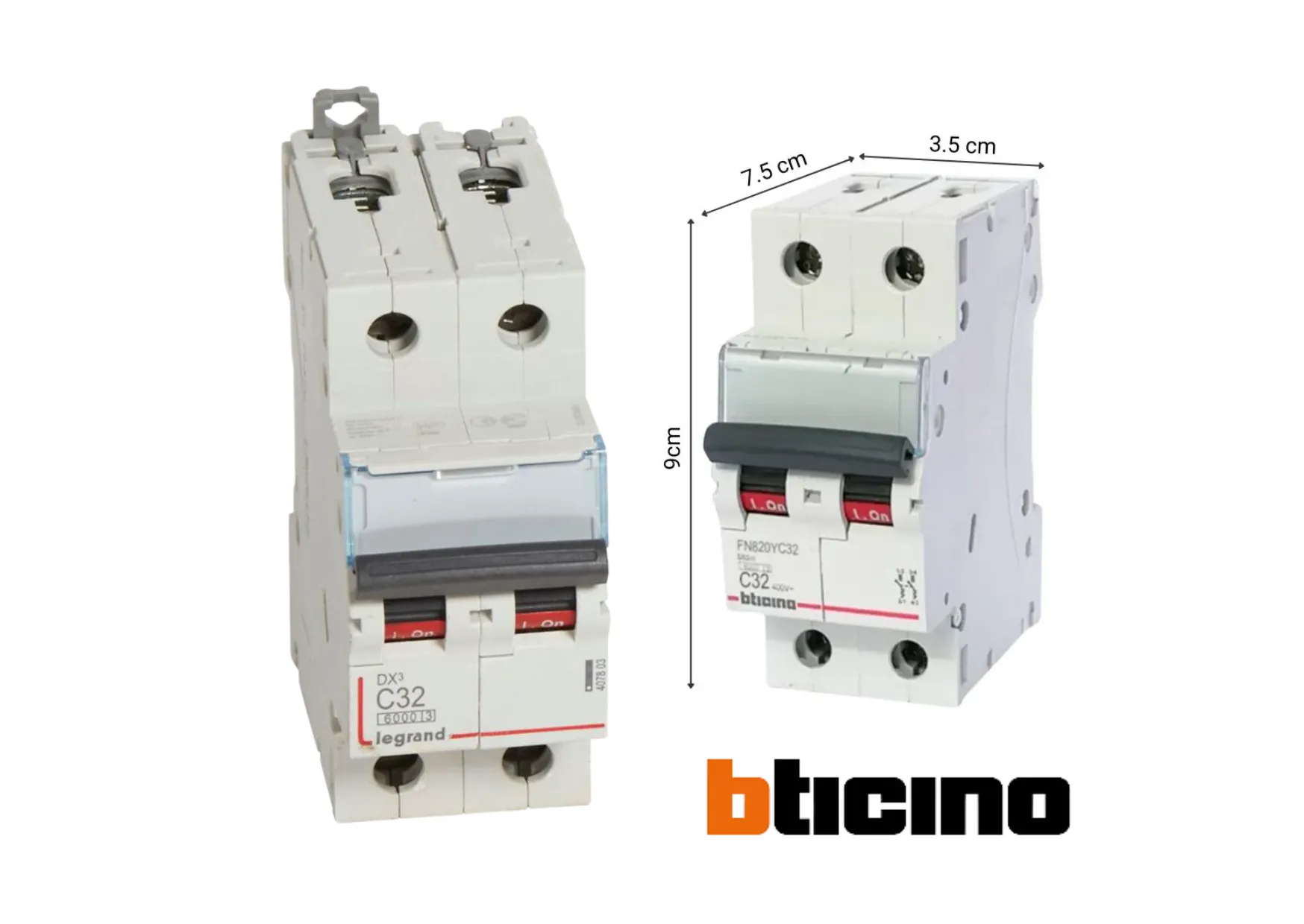 LLAVE TERMICA 32A BTICINO 220V 10kA - Imagen 2