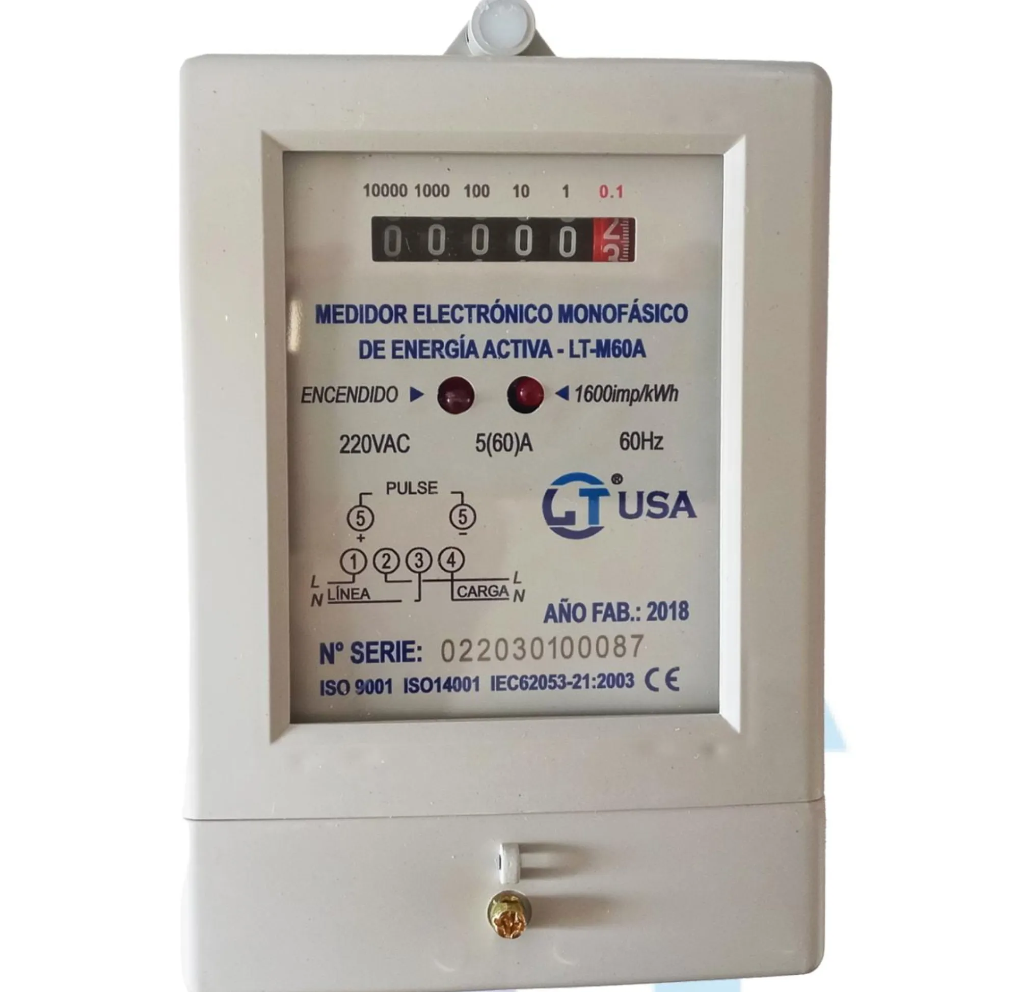 MEDIDOR DE LUZ LT USA 220V 560A)´ 60Hz 2