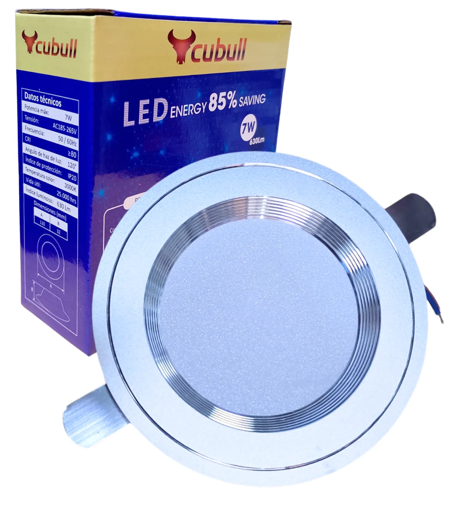 SPOT LED 7W CUBULL 3000K LUZ CALIDA QW-7Y02BC