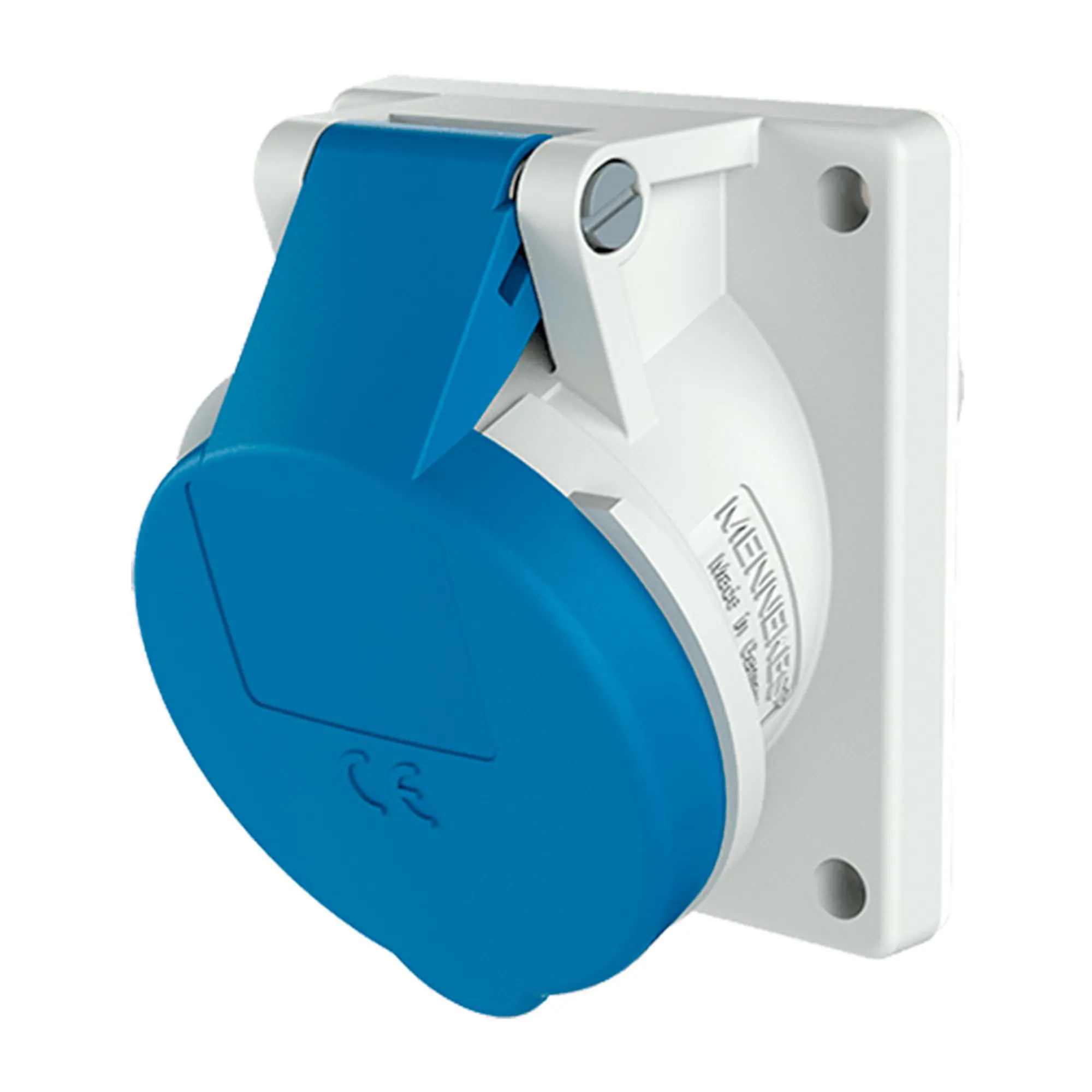 TOMA EMPOTRABLE 16AMP 2P+T 250V AZUL 6H IP44