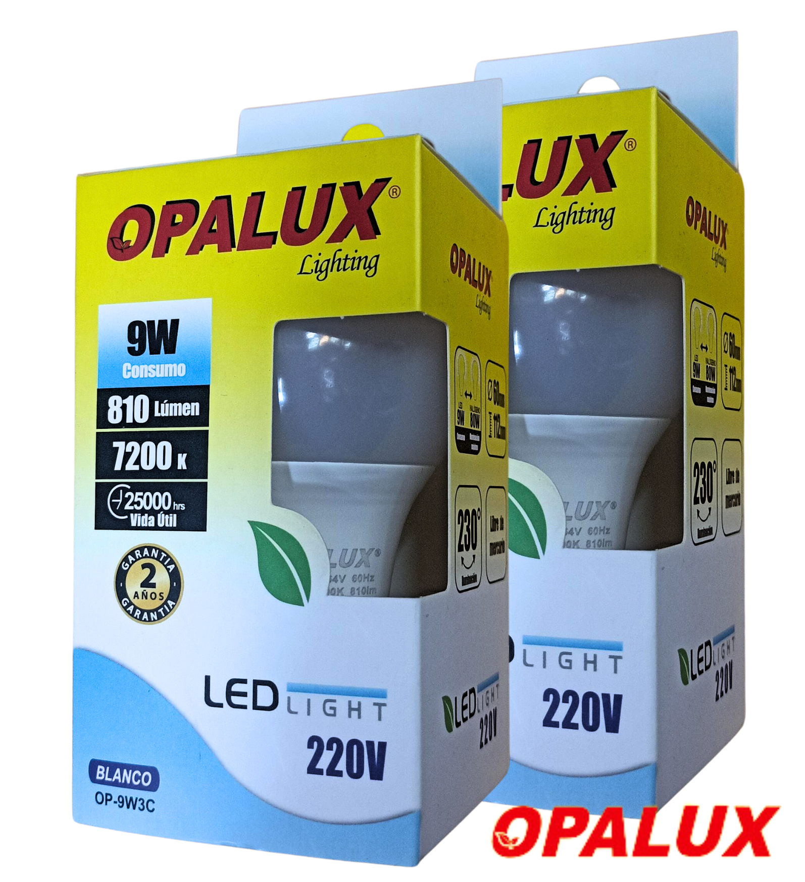 FOCO LED PERA 9W 220V OPALUX - Imagen 2
