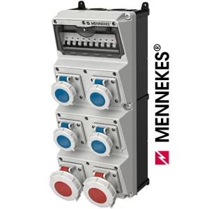 CAJA COMBINADA AMAXX IP67 4TOMAS 2X16A+ 2TOMAS 3x32AC/INTERRUPTORES 946975 - MENNEKES