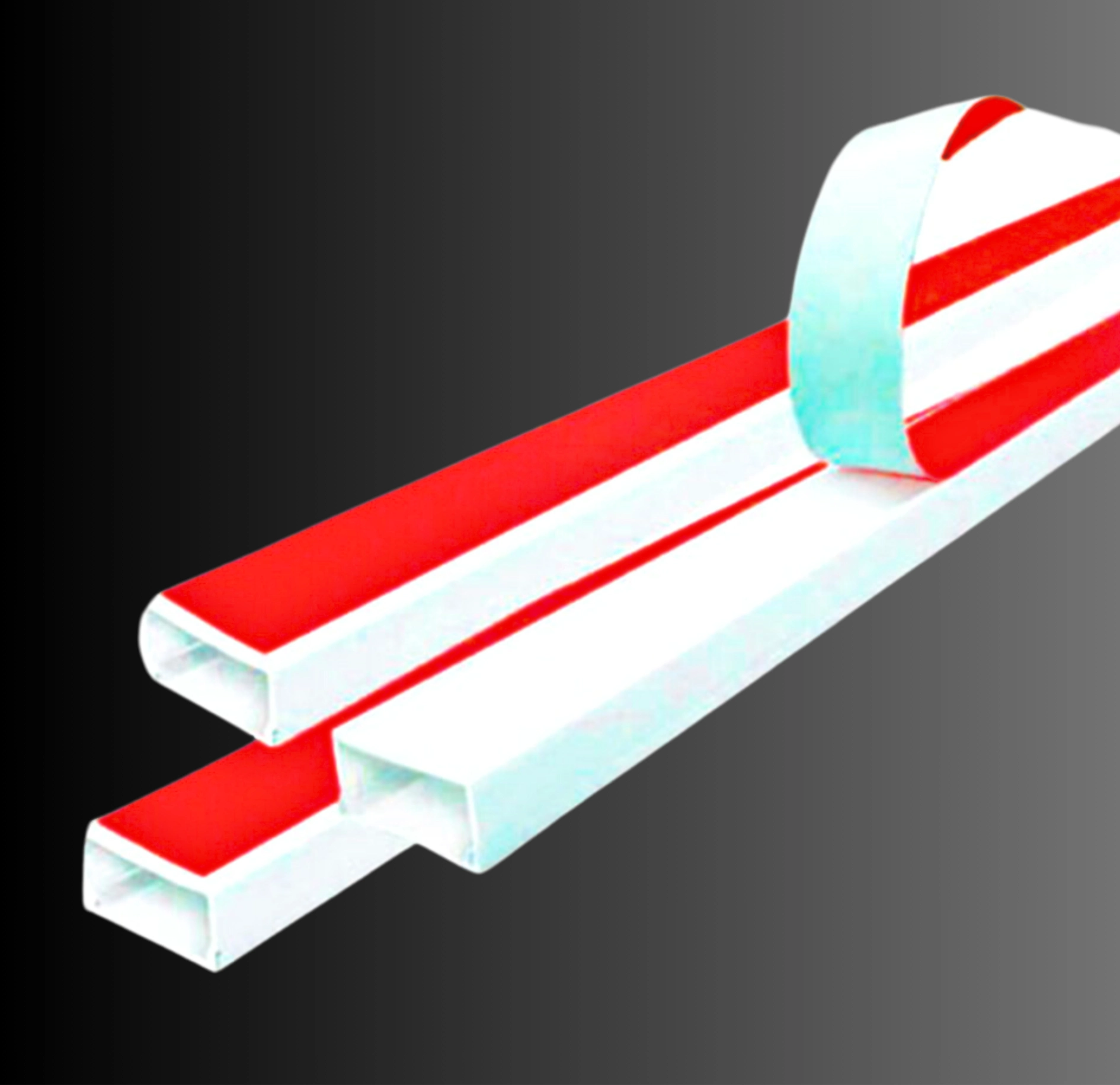 CANALETA DE PVC BLANCA 10X20MM TAPA INCLUIDA, CINTA ADHESIVA EN LA PARTE TRASERA