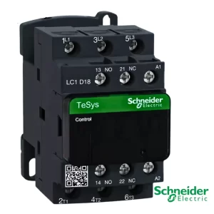 CONTACTOR LC1D18M7 SCHNEIDER 18A, 10HP a 480VAC, 3 fases, bobina 220VAC 50/60Hz