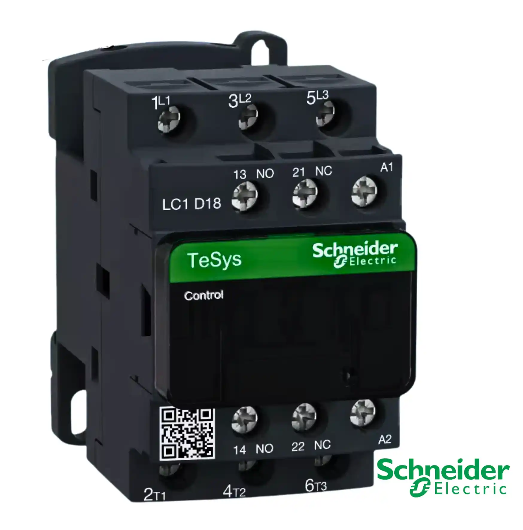 CONTACTOR LC1D18M7 SCHNEIDER 18A, 10HP a 480VAC, 3 fases, bobina 220VAC 50-60Hz_11zon