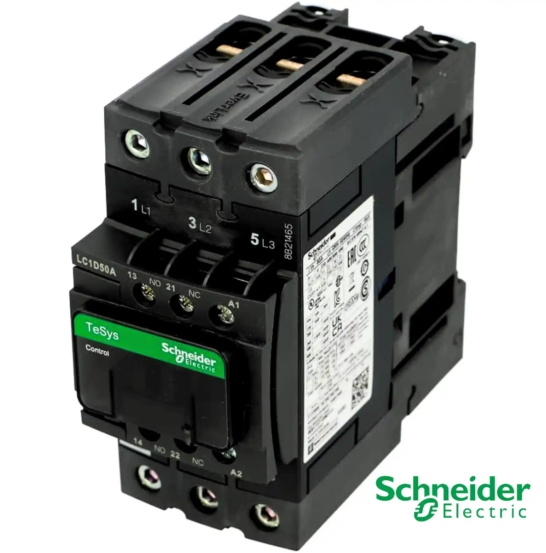 CONTACTOR LC1D40AM7 SCHNEIDER TeSys D 3P AC-3 440V 40A Bobina 220 VAC - Imagen 2
