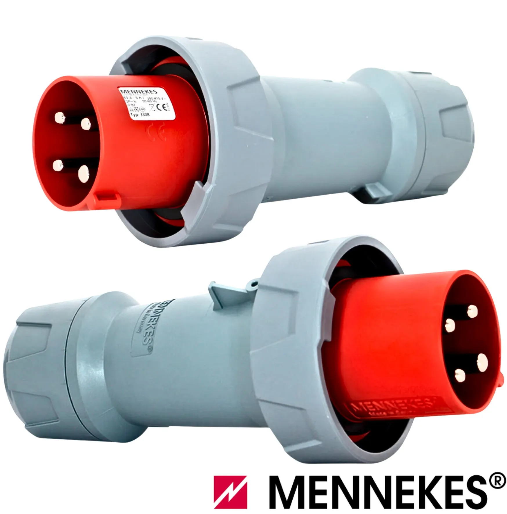 ENCHUFE INDUSTRIAL 63A 3P+T 415V 6H MENNEKES IP67 - Imagen 2