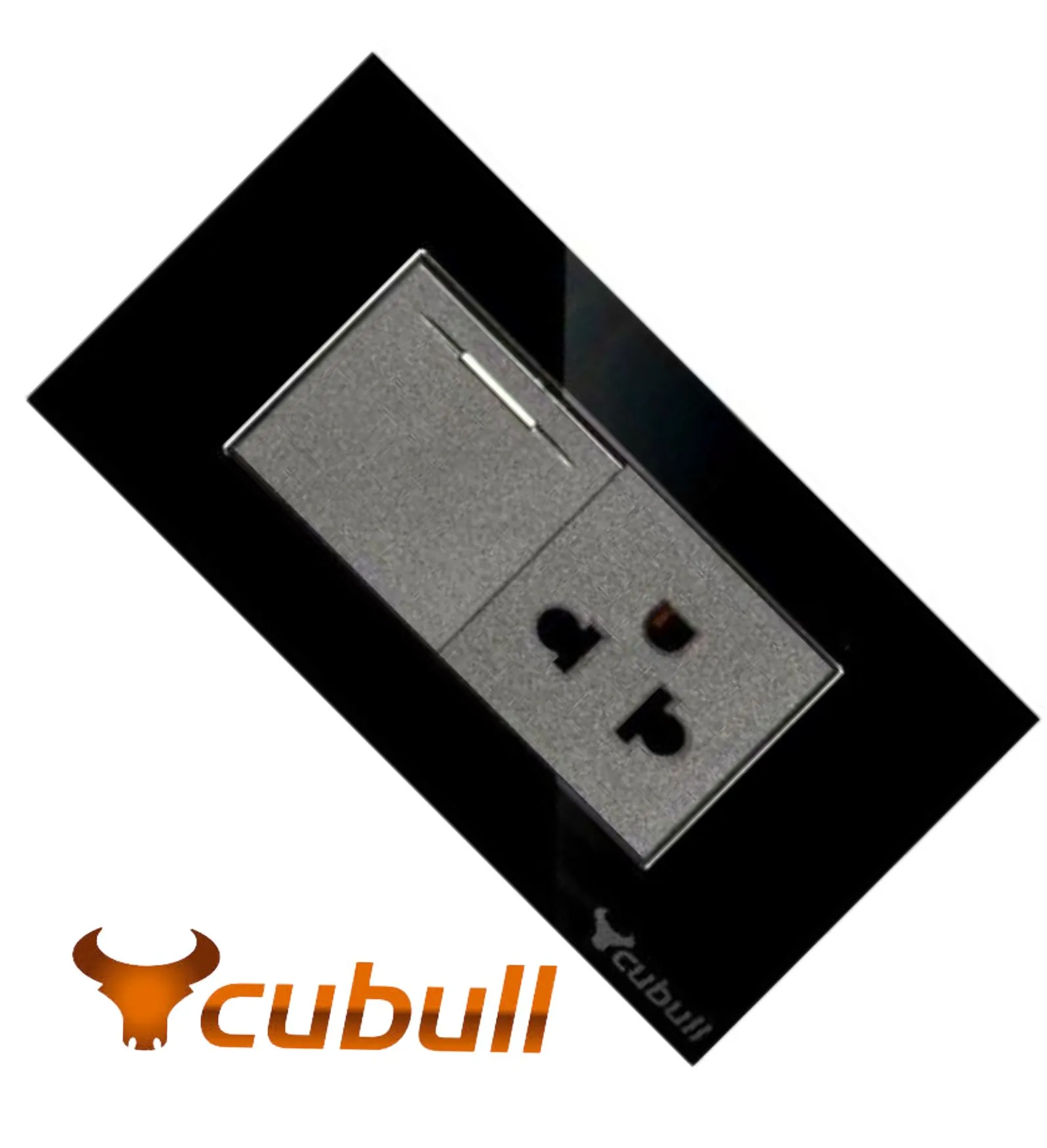 MIXTO TOMACORRIENTE INTERRUPTOR NEGRO CUBULL
