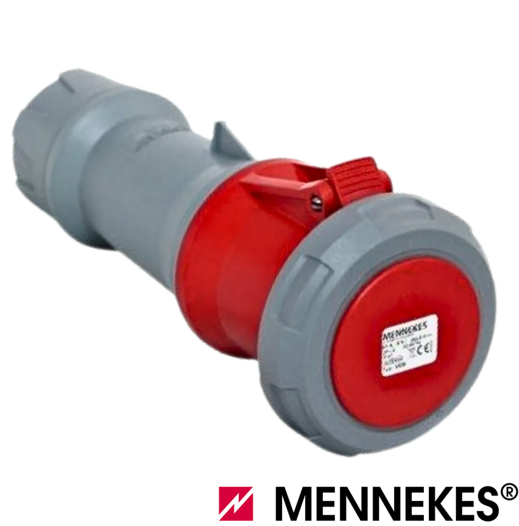 TOMA AEREO 63AMP 3P+T 415V 6H ROJO MENNEKES IP67 - Imagen 2