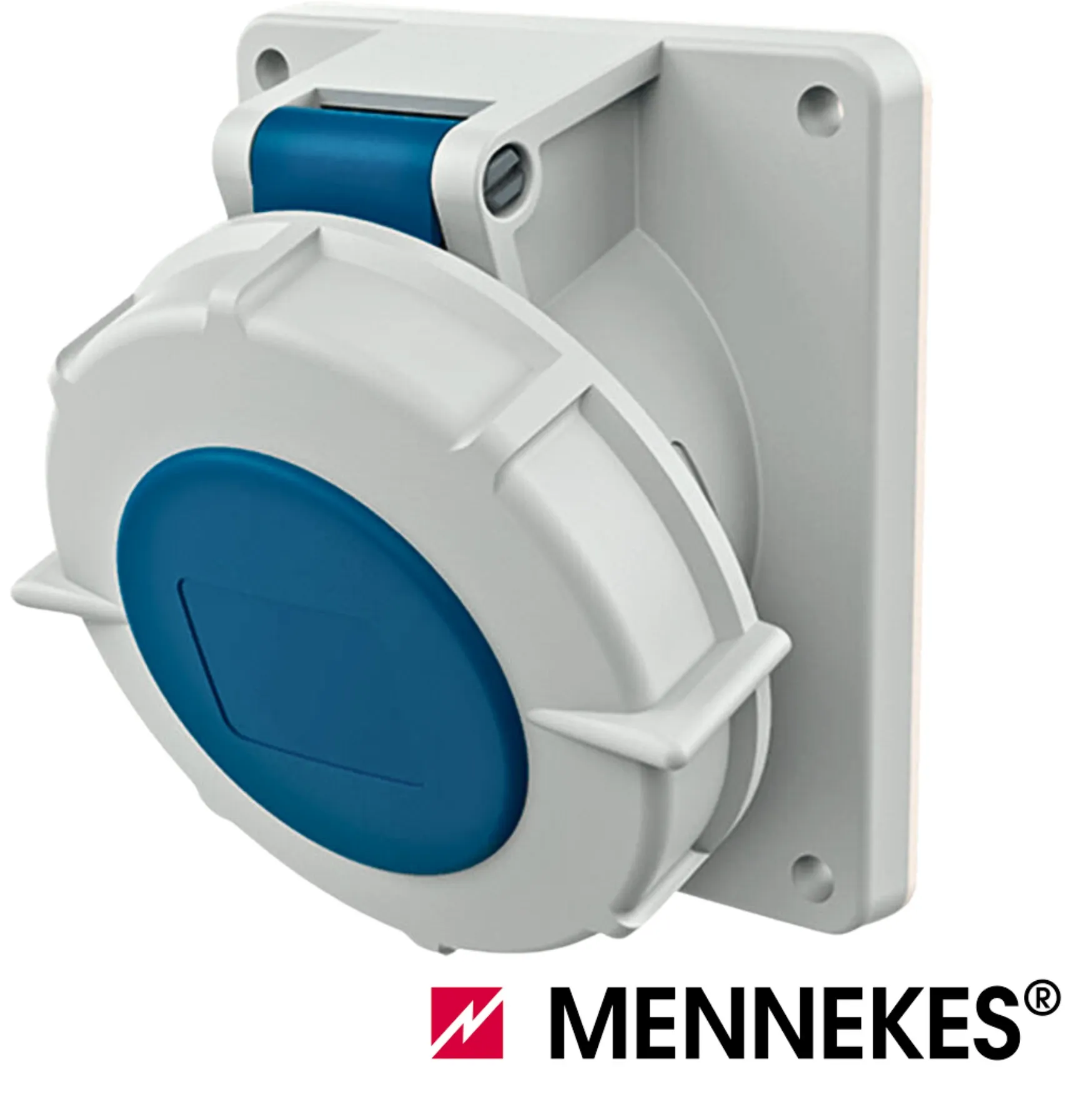 TOMA EMPOTRABLE 16A 2P+T 6H 250V IP67 AZUL MENNEKES