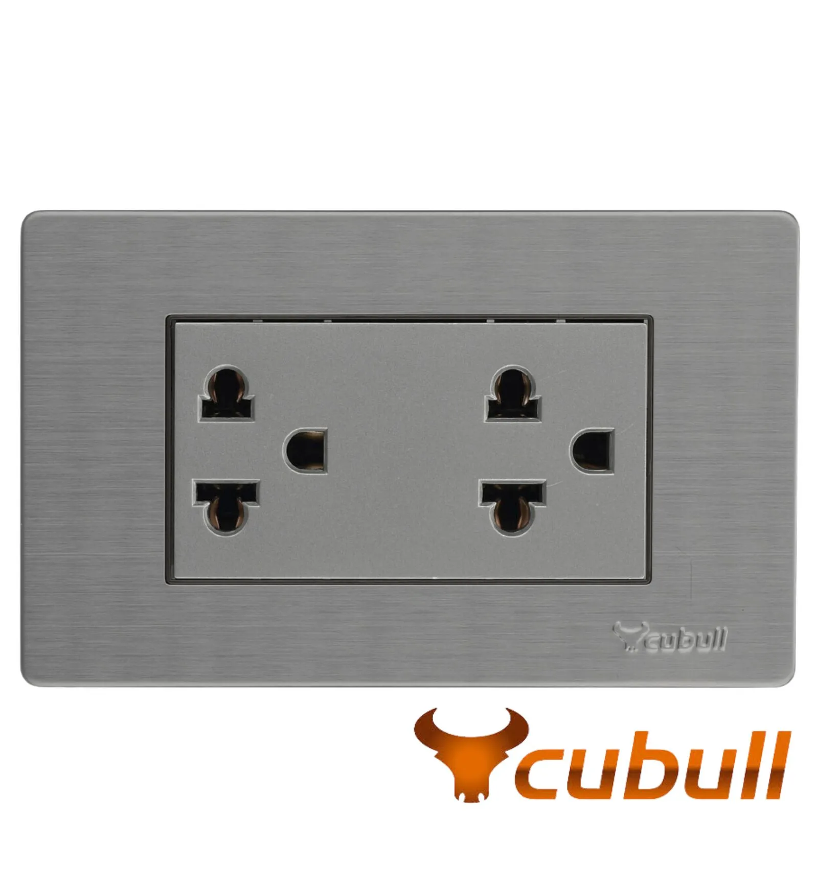 TOMACORRIENTE DOBLE ACERO C-LT CUBULL