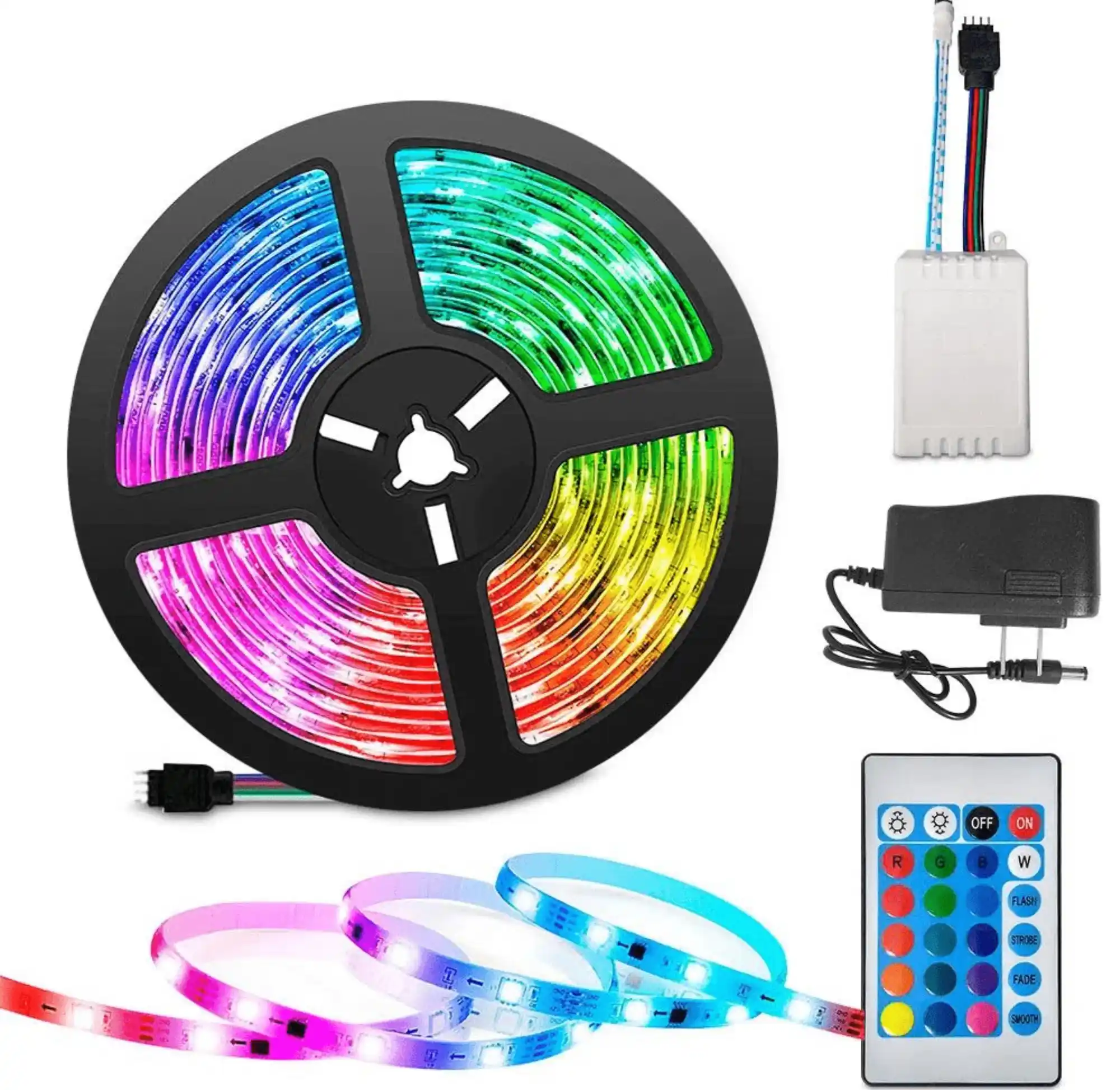 CINTA LED RGB 5 METROS KID COMPLETO SILICONIADO_11zon