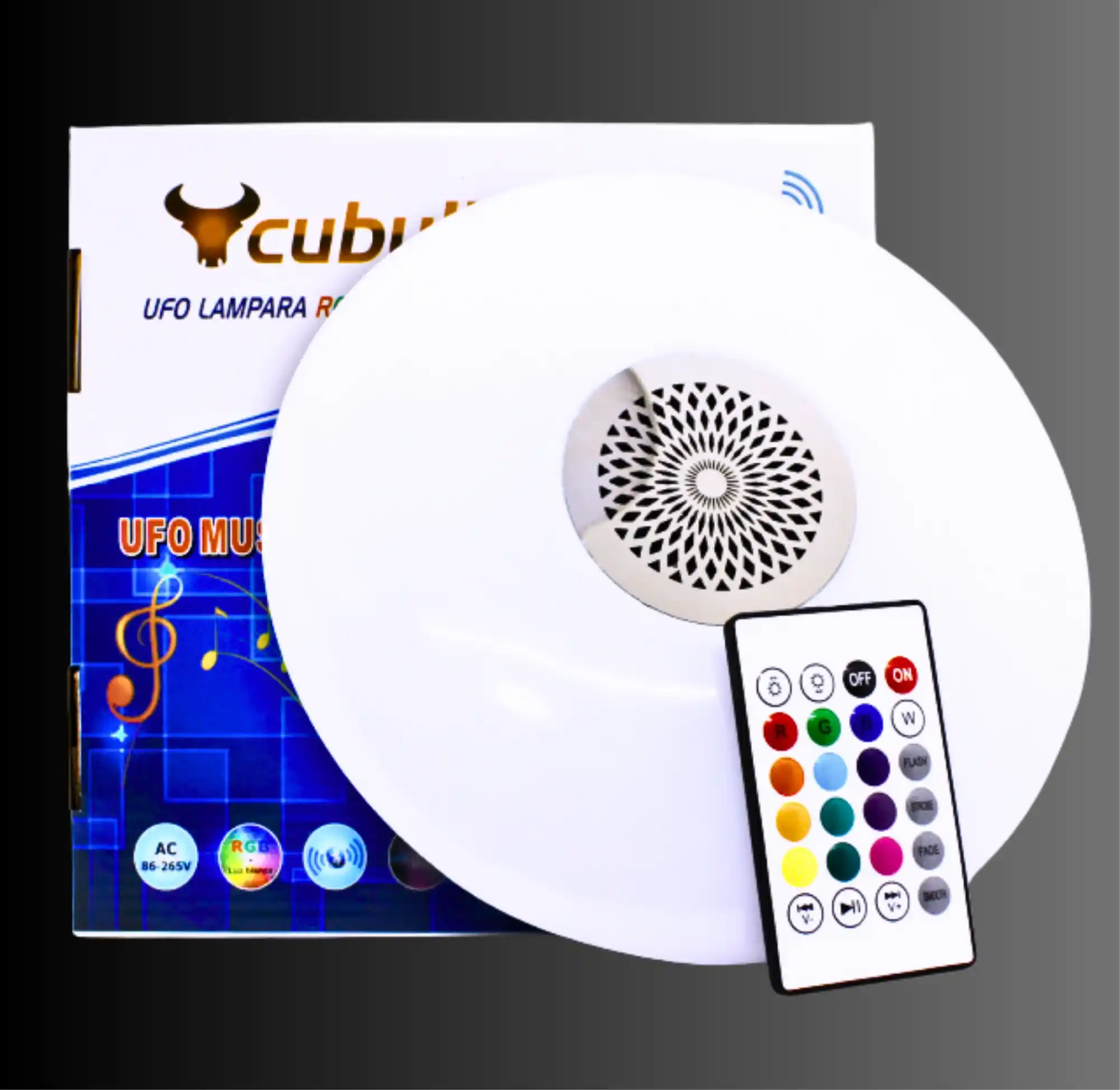 LAMPARA UFO MUSICAL 48W BLUOTUOH RGB_11zon