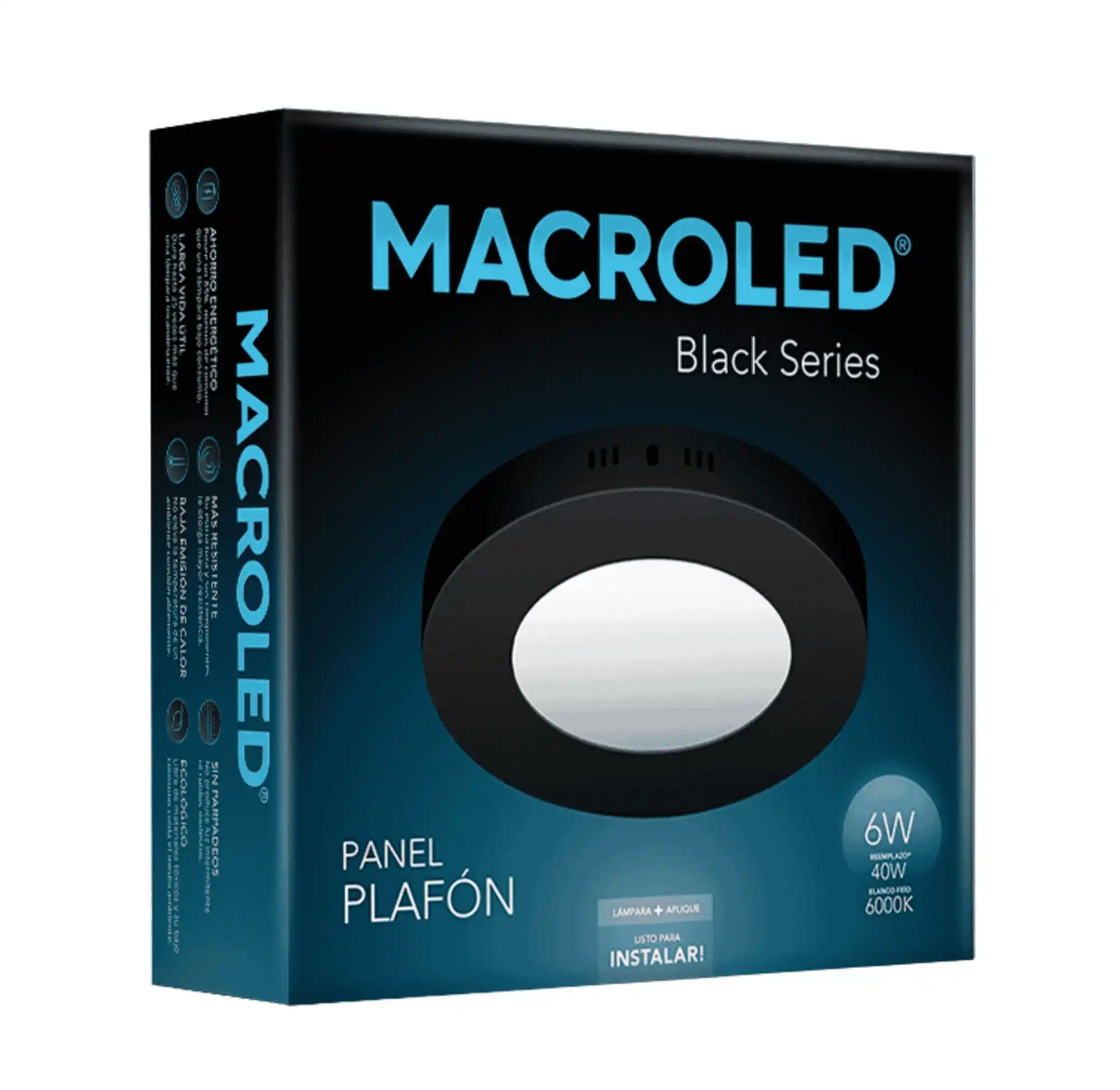 PLAFON LED 6W CIRCULAR MACROLED MARCO NEGRO_11zon