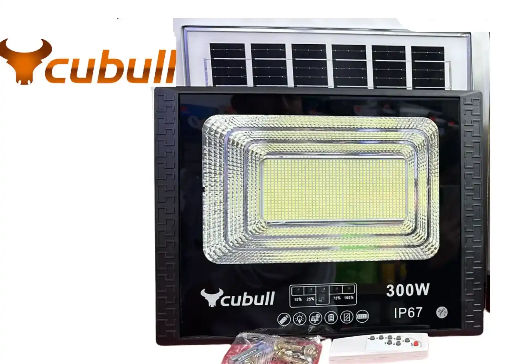 REFLECTOR SOLAR 300W 6500K IP67 + PANEL LUZ BLANCA_11zon