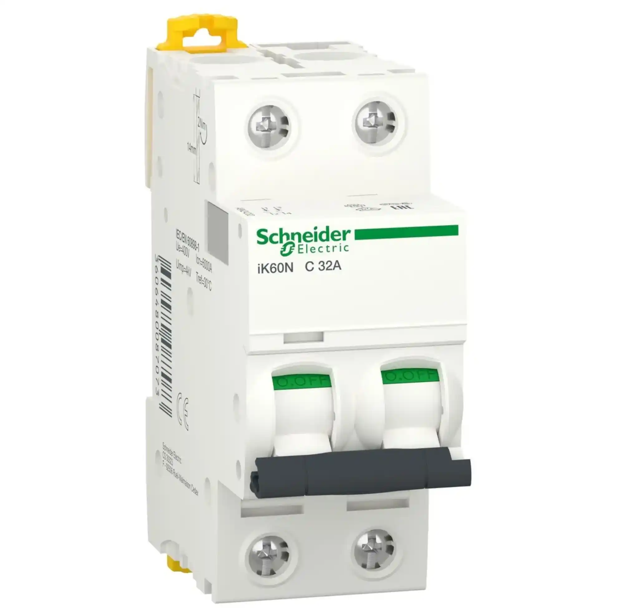 INTERRUPTOR TERMOMAGNETICO ,ACTI 9 IK60N , 2 X 32 A 10KA 220V A9K24232 Schneider Electric_11zon