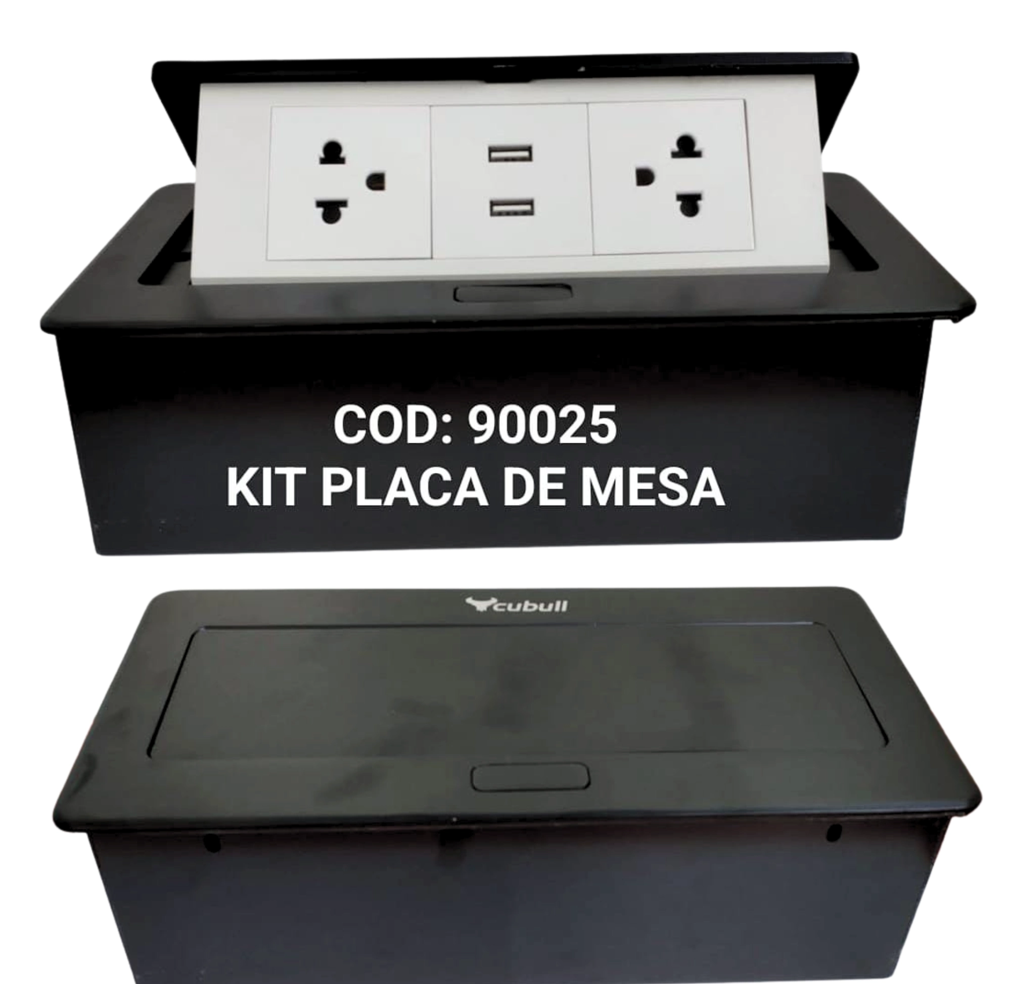 TOMACORRIENTE DE MESA AC127-250V 15A USB CUBULL COD-90025