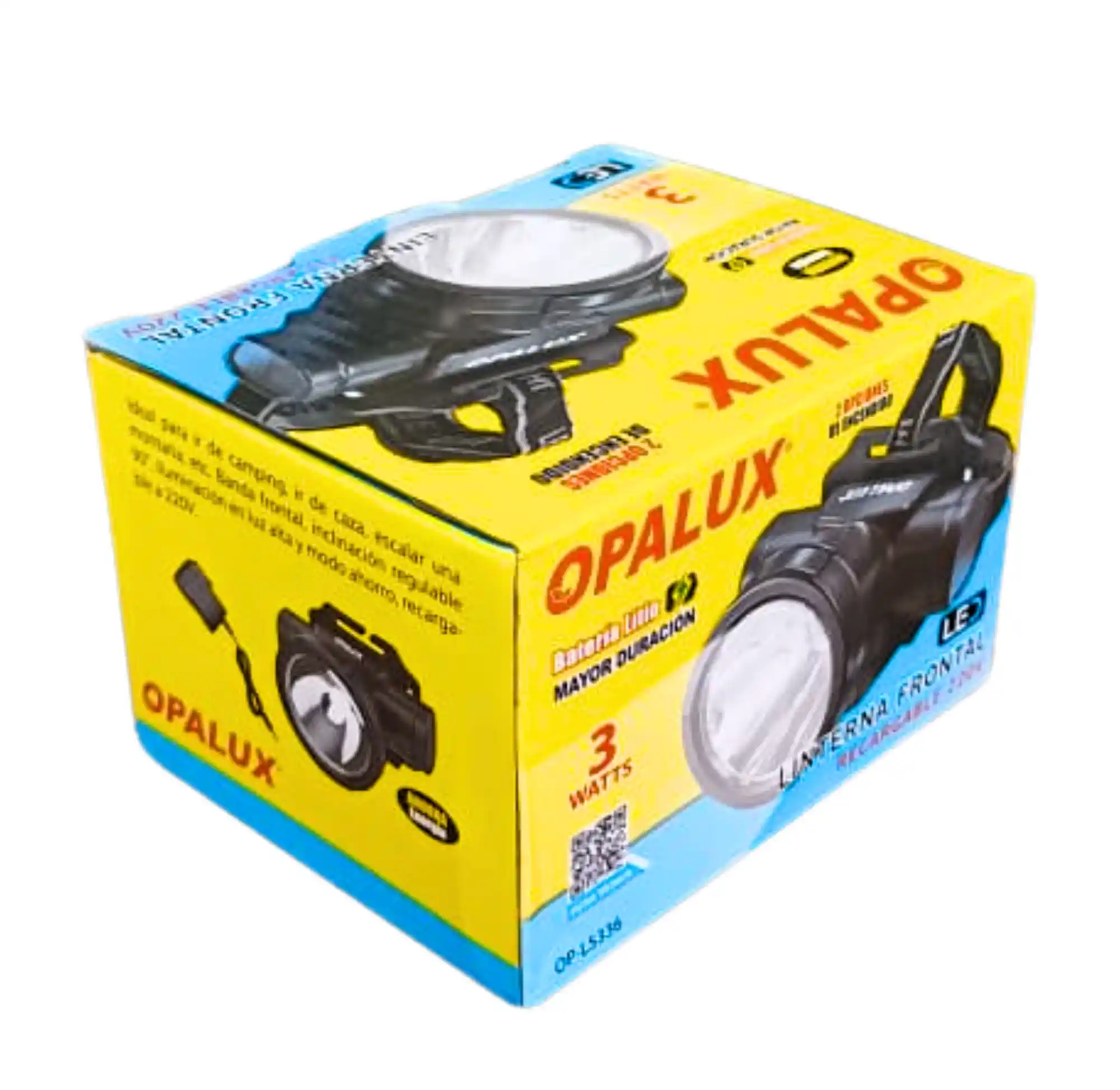 LINTERNA FRONTAL RECARGABLE 3W OPALUX OP-L5336 - Imagen 2