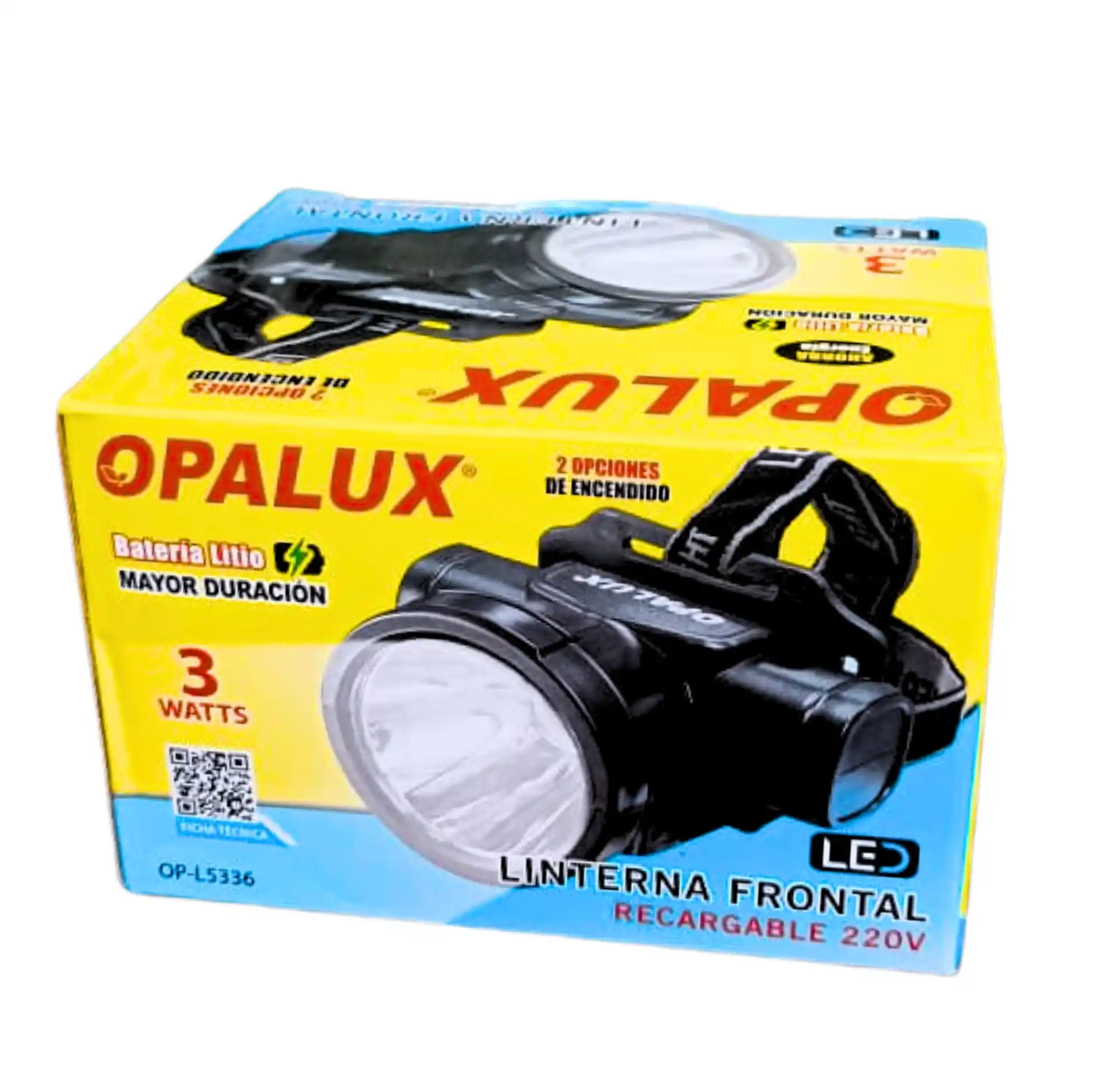 LINTERNA FRONTAL RECARGABLE 3W OPALUX OP-L5336_11zon